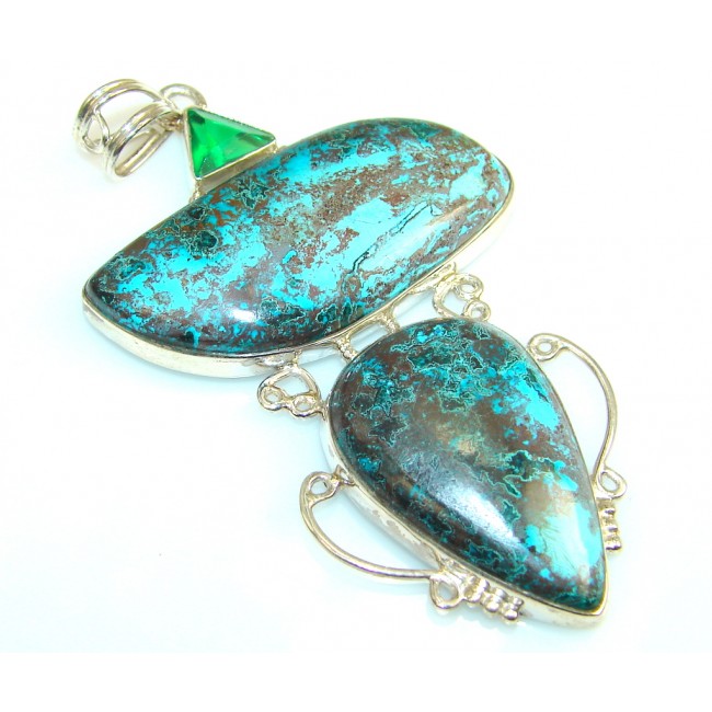 Excellent Chrysocolla Sterling Silver pendant