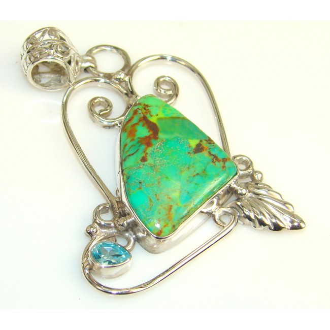 Memories Green Turquoise Sterling Silver Pendant
