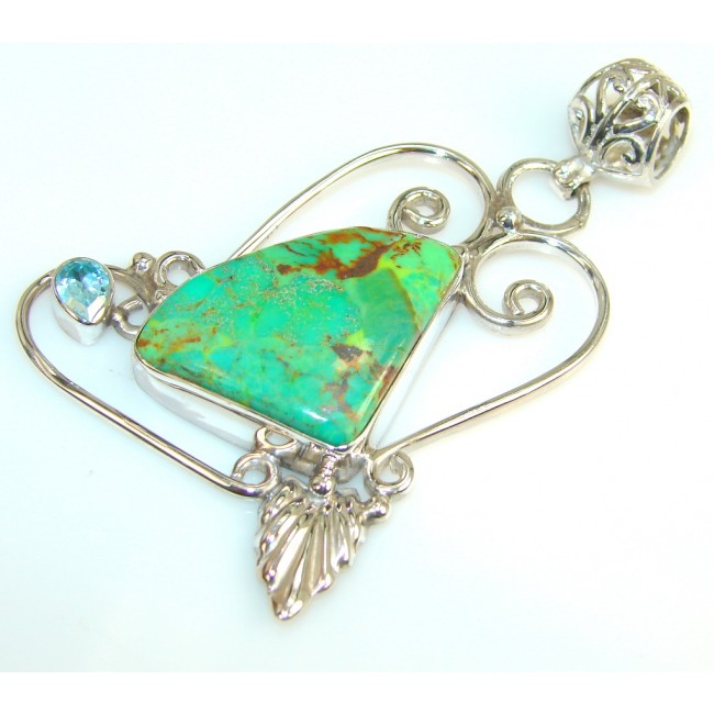Memories Green Turquoise Sterling Silver Pendant