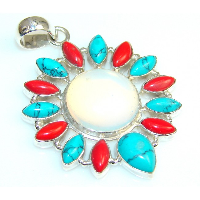 Natural Beauty Opalite Sterling Silver Pendant