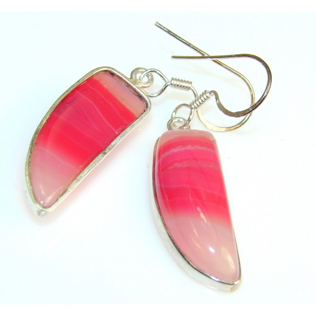 Excellent Botswana Agate Sterling Silver earrings