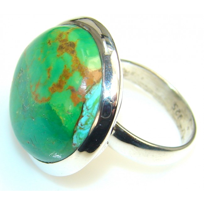 Mint Fresh Copper Turquoise Sterling Silver Ring s. 6 1/2