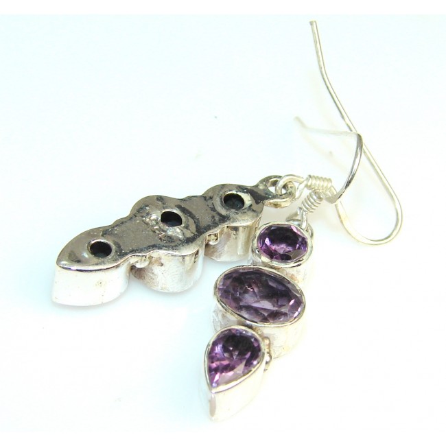 Beauty Lilac Quartz Sterling Silver Earrings