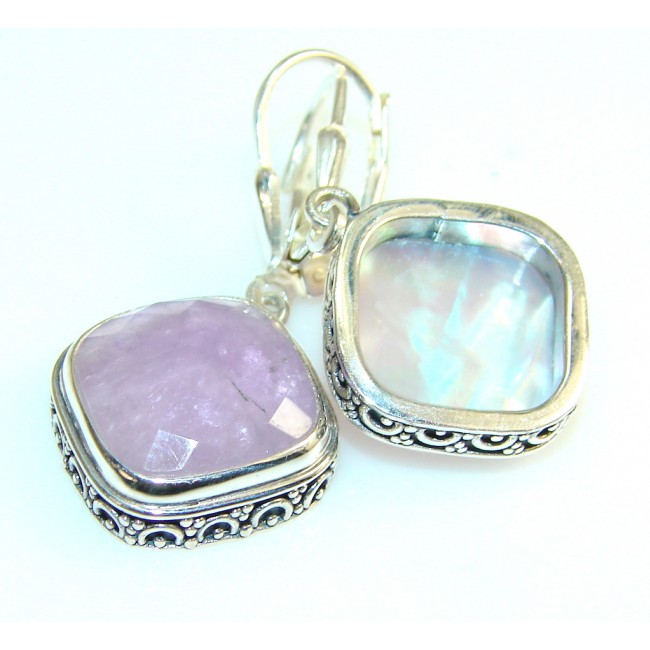Awesome Color Of Amethyst Sterling Silver earrings
