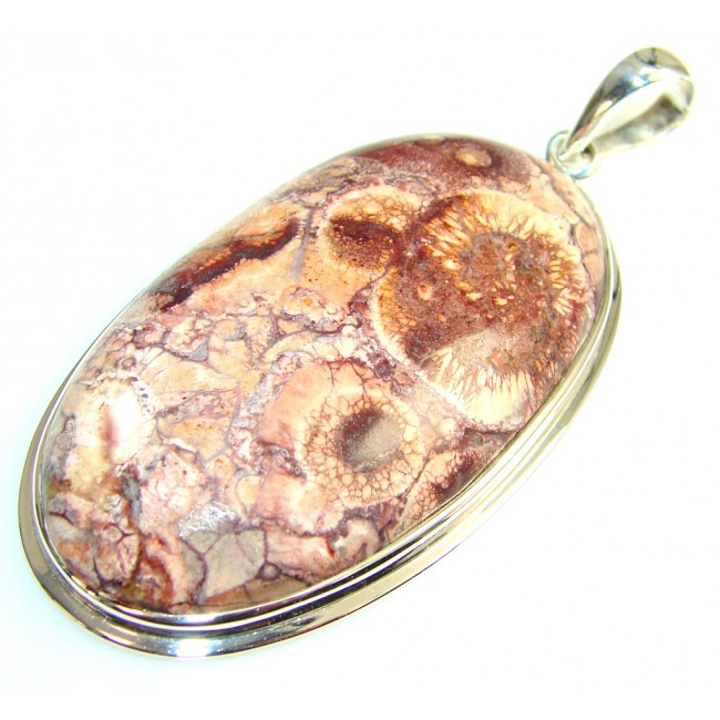Mystries Fossilized Coral Sterling Silver pendant