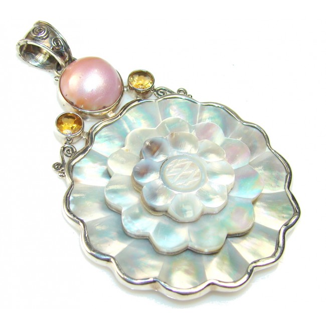 Big!! Amazing Blister Pearl Sterling Silver pendant