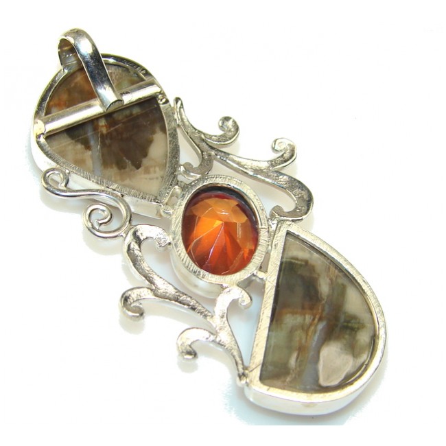 Trendy Montana Agate Sterling Silver Pendant