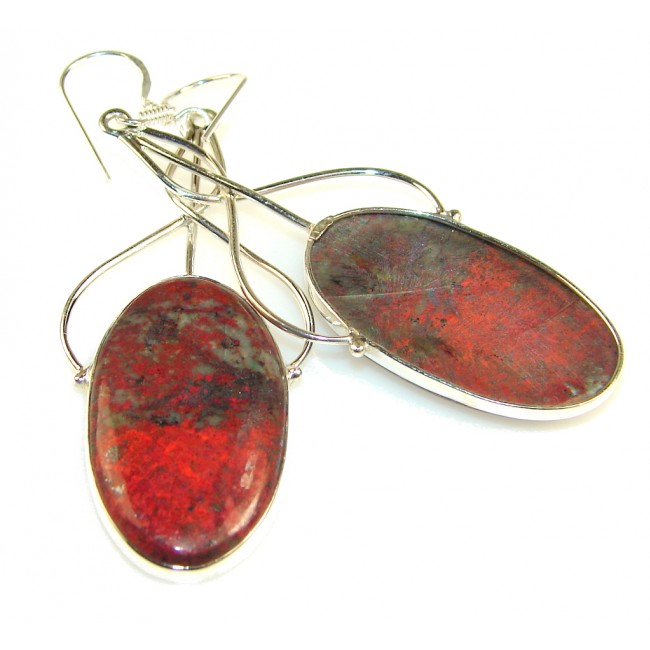 Beauty Red Sonora Jasper Sterling Silver earrings
