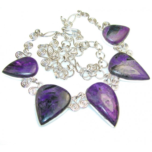 Mystries Purple Charoite Sterling Silver Necklace