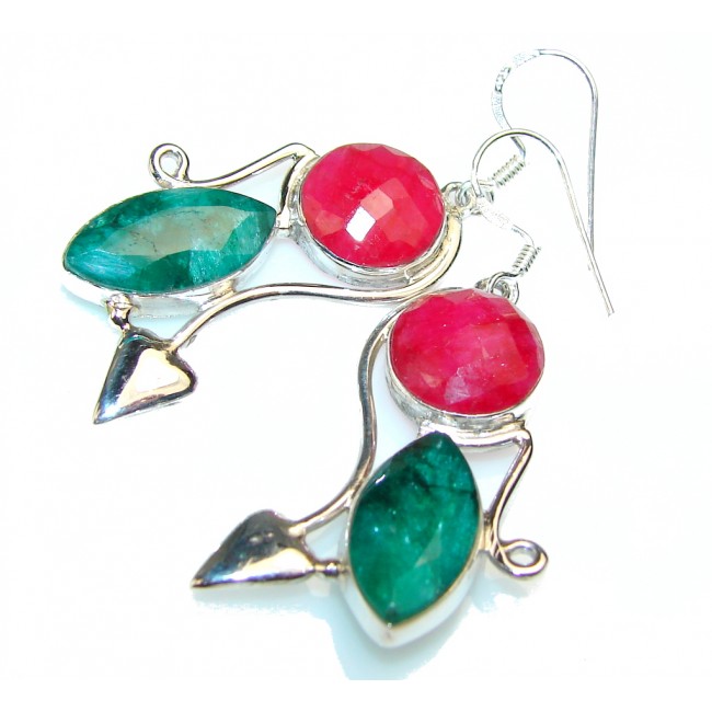 Empress Emerald Sterling Silver earrings