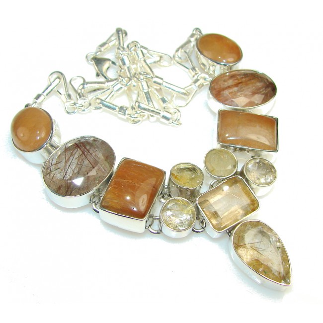 Traditions Golden Rutilated Quartz Sterling Silver necklace