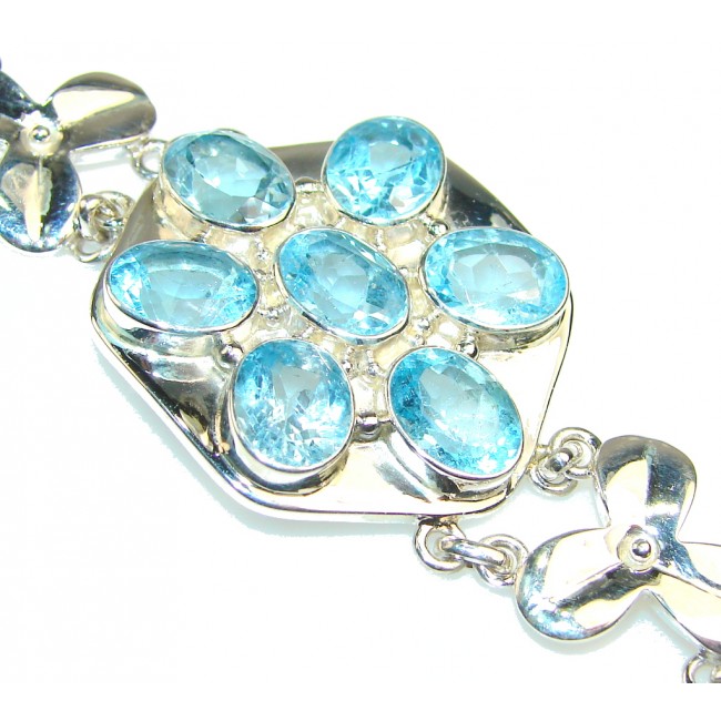 Trade Secret!! Swiss Blue Topaz Sterling Silver Bracelet