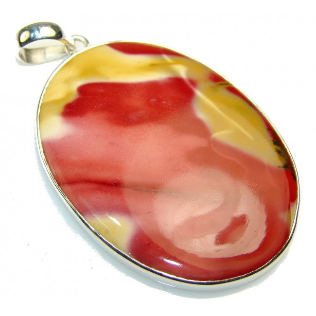 Big Excellent Mookaite Sterling Silver Pendant