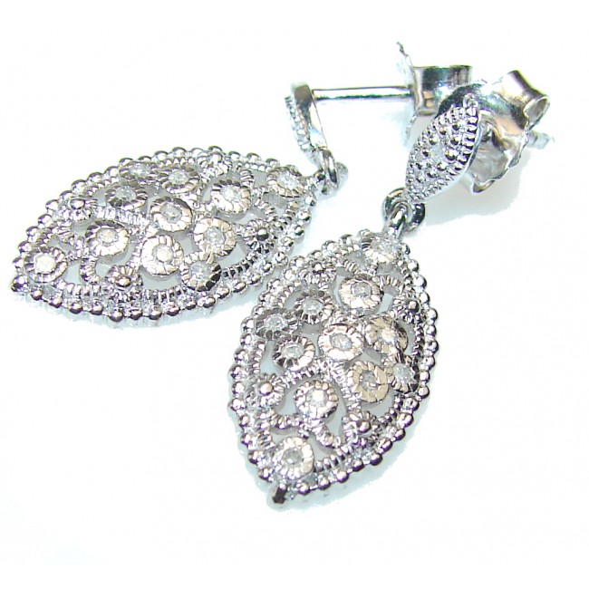 Lovely White Topaz Sterling Silver earrings
