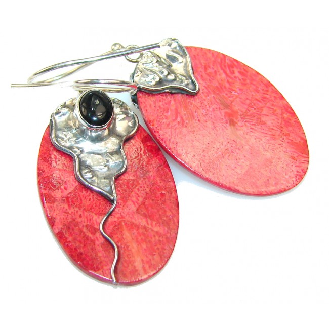 Gentle Fossilized Coral Sterling Silver earrings