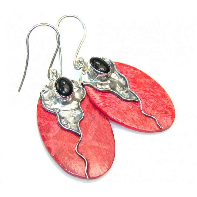 Gentle Fossilized Coral Sterling Silver earrings