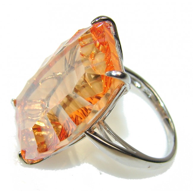Gorgeous Golden Topaz Sterling Silver Ring s. 8 1/2