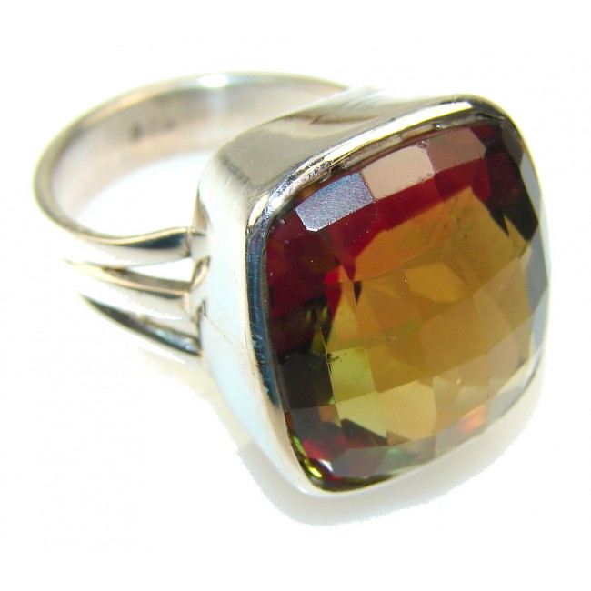 Amazing Color Changing Quartz Sterling Silver Ring s. 8
