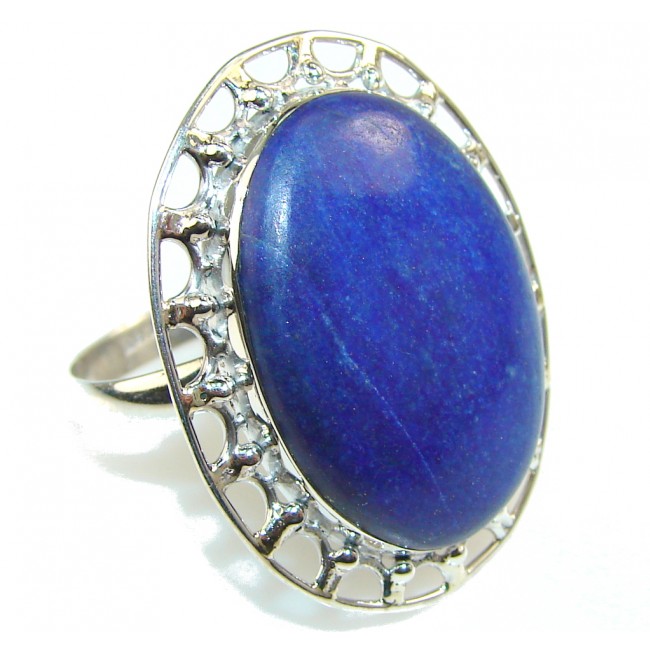 Simple The Best!! Lapis Lazuli Sterling Silver Ring s. 10 1/4