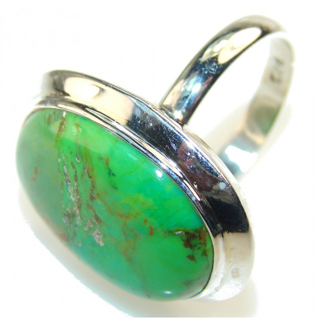 Green Island!! Turquoise Sterling Silver Ring s. 11