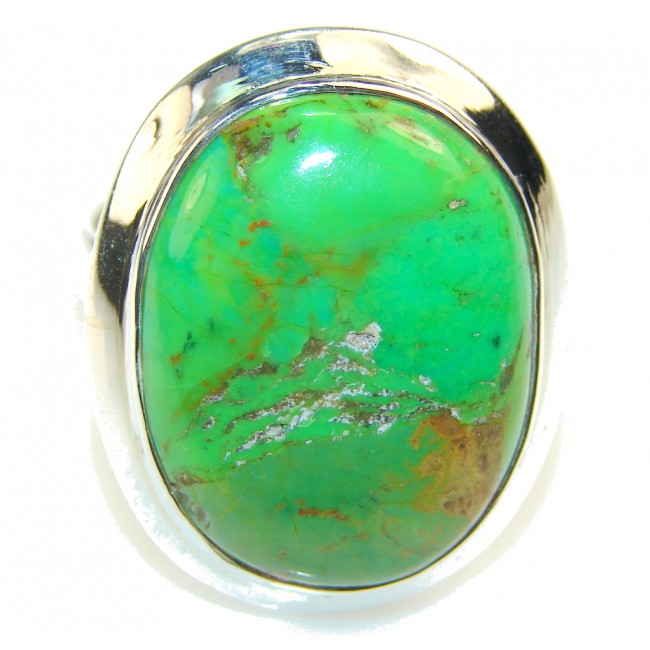 Green Island!! Turquoise Sterling Silver Ring s. 11