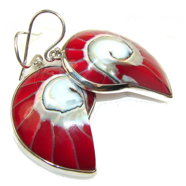 Special Moment Red Shell Sterling Silver earrings
