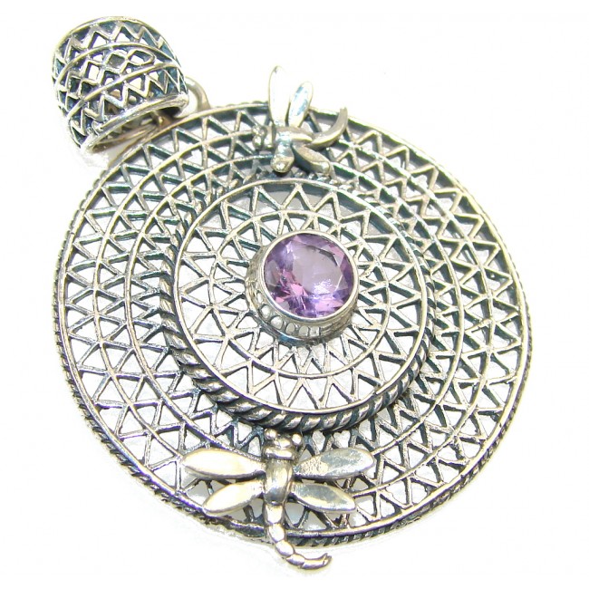 Amazing Design of Amethyst Sterling Silver Pendant