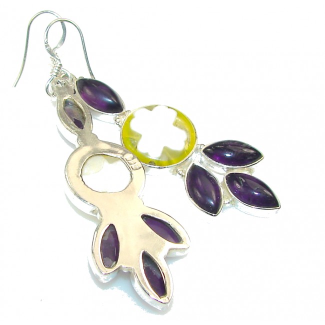New Design!! Dichroic Glass Sterling Silver earrings