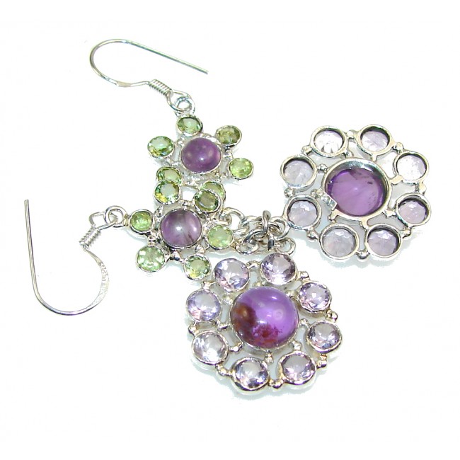 Make A Wish!! Purple Amethyst Sterling Silver earrings