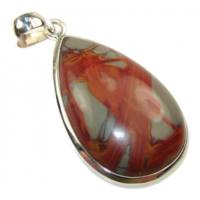 Special Moment!! Red Creek Jasper Sterling Silver Pendant