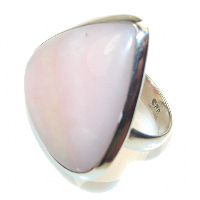 Spirit Of Peace!! Pink Opal Sterling Silver Ring s. 7