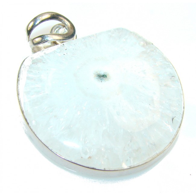 Stylish White Agate Sterling Silver Pendant