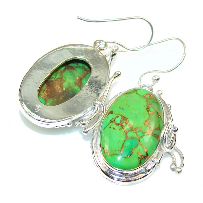 Fresh Copper Turquoise Sterling Silver earrings