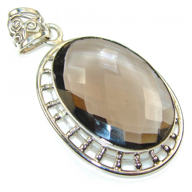 Traditions!! Smoky Topaz Sterling Silver Pendant