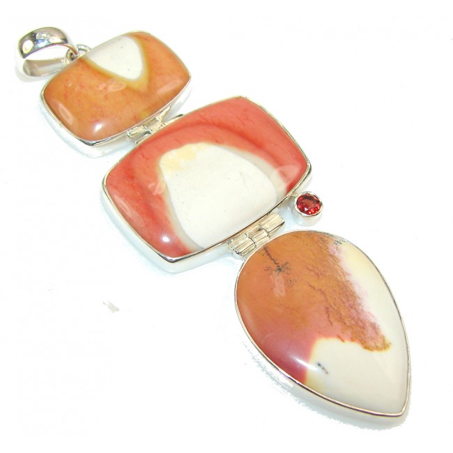 Big!! Excellent Mookaite Sterling Silver Pendant