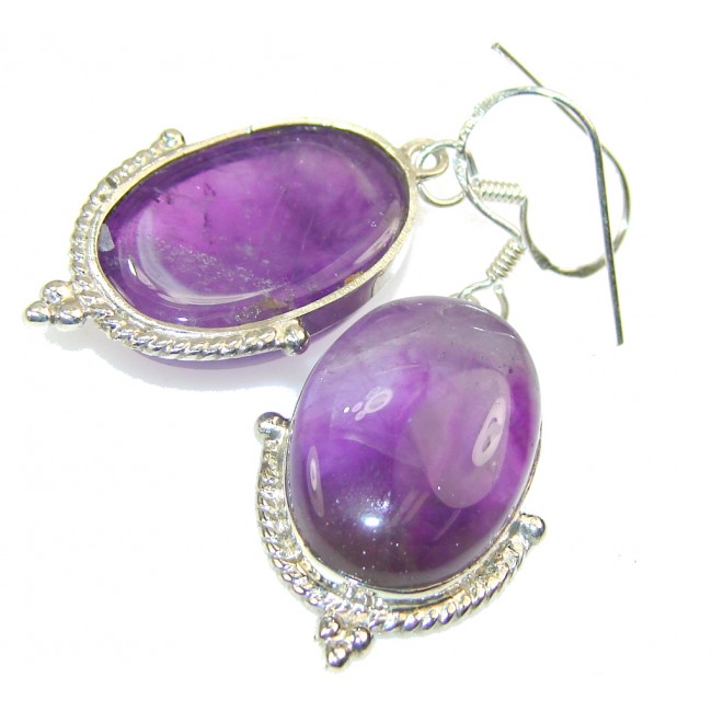 Amazing Purple Amethyst Sterling Silver earrings