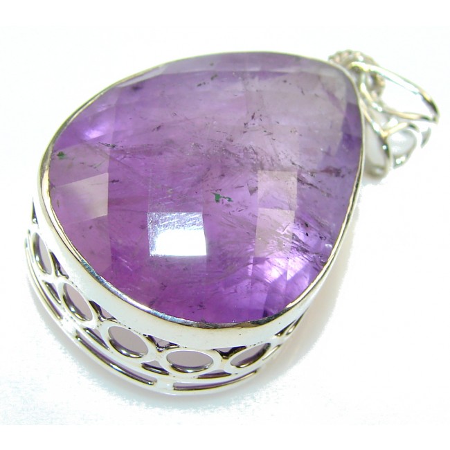 Gentle Purple Amethyst Sterling Silver Pendant