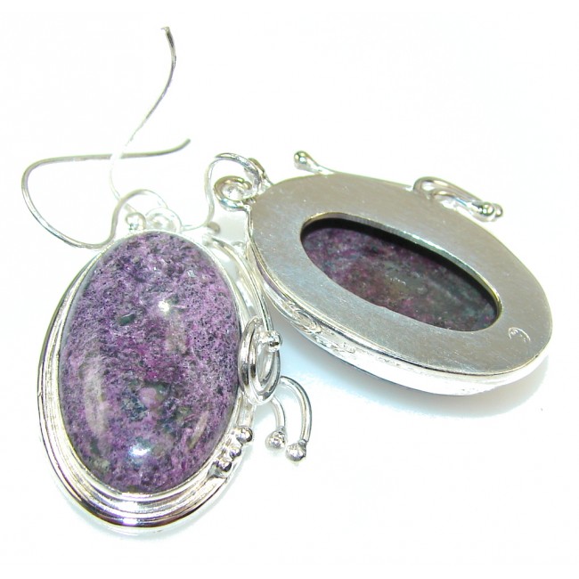 Perfect Purple Sugalite Sterling Silver earrings