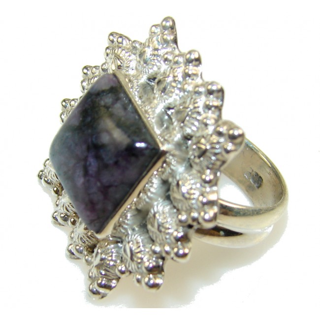 Awesome Purple Charoite Sterling Silver Ring s. 9