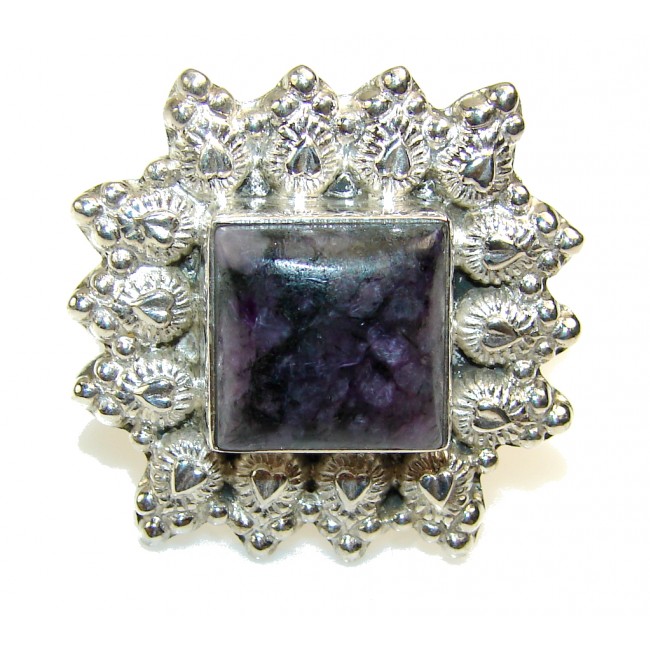 Awesome Purple Charoite Sterling Silver Ring s. 9