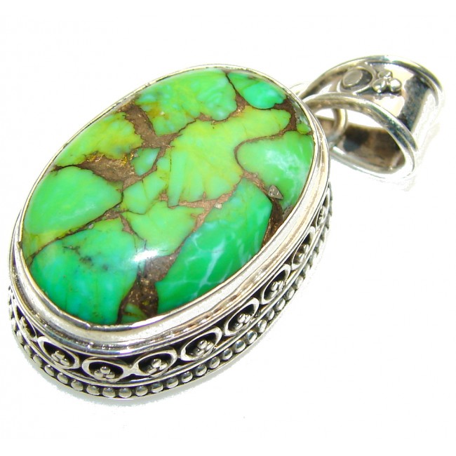 Fresh Copper Turquoise Sterling Silver Pendant