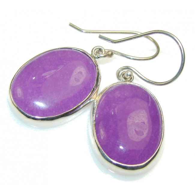 Real Natural Purple Amethyst Sterling Silver earrings