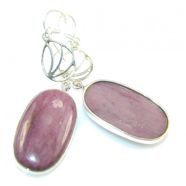 Natural Purple Sugalite Sterling Silver earrings