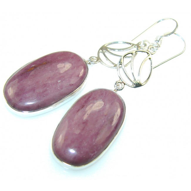 Natural Purple Sugalite Sterling Silver earrings