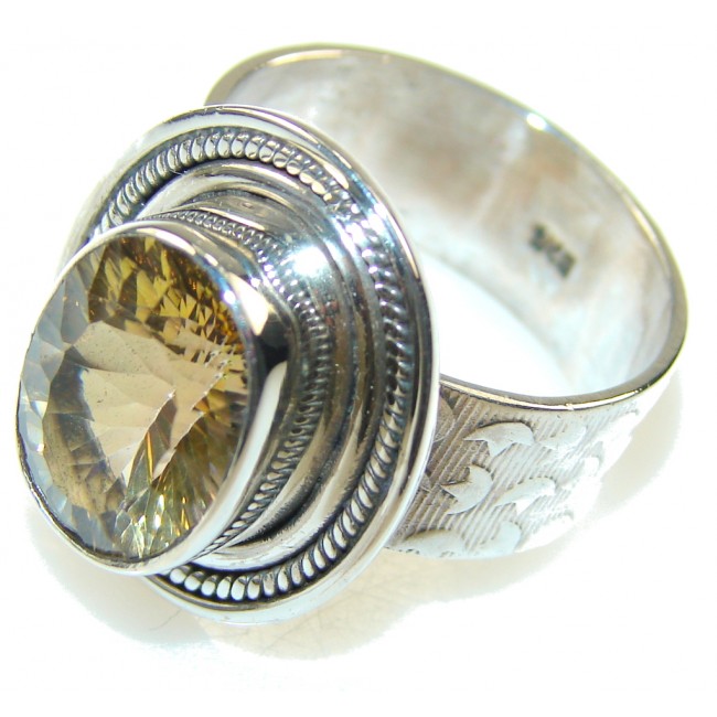 Amazing Color Changing Citrine Quartz Sterling Silver Ring s. 9 1/4