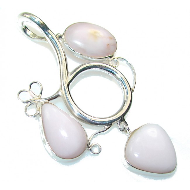 Passion Pink Opal Sterling Silver Pendant