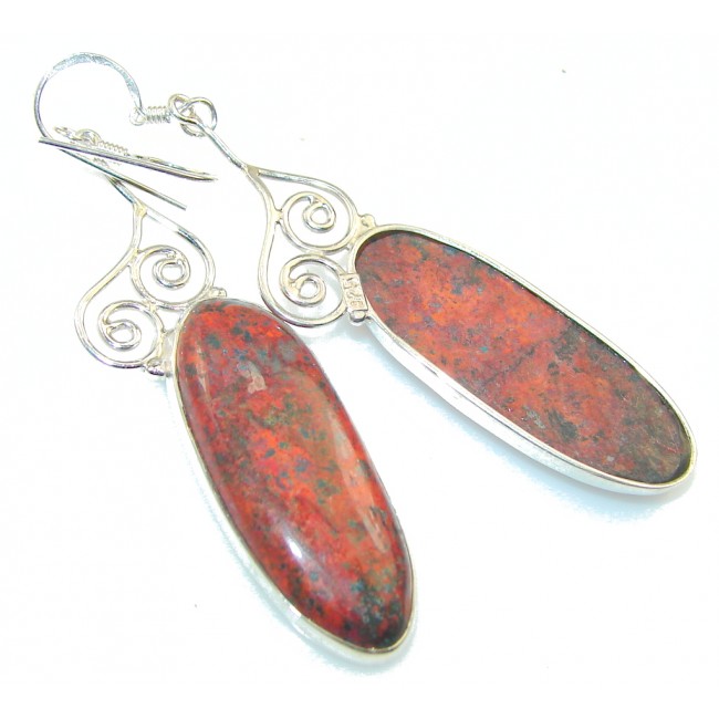 Fantastic Red Jasper Sterling Silver earrings