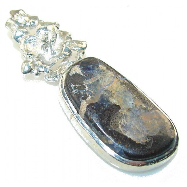 Classy Boulder Opal Sterling Silver Pendant