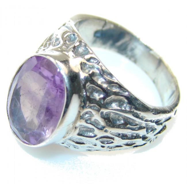Perfect Purple Amethyst Sterling Silver ring s. 7 1/4