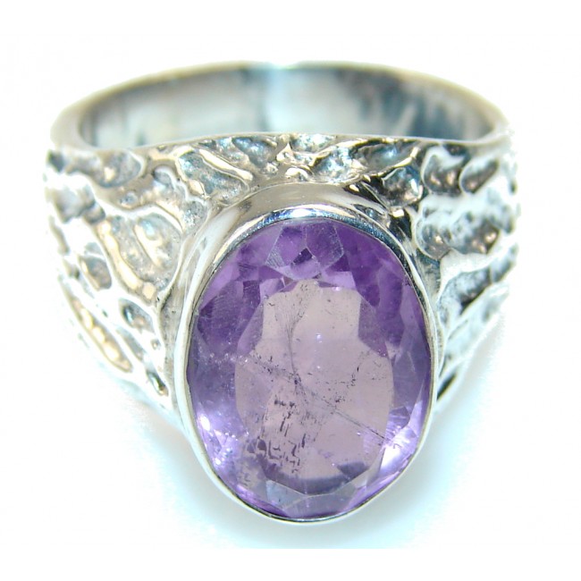 Perfect Purple Amethyst Sterling Silver ring s. 7 1/4